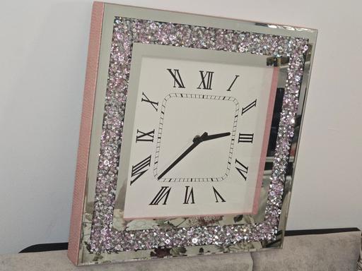 Buy & Sell Welling Bexley - Photos for Square Wall Clock Crushed Diamanté Crystal