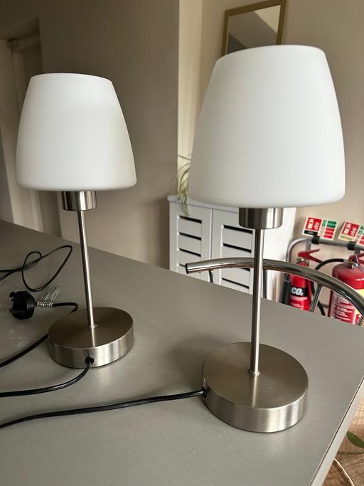 Buy & Sell Hammersmith West London - Photos for White Lamps x2 with bulbs sensor turn on B&Q