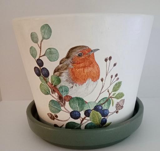 Buy & Sell Yardley Birmingham - Photos for DECOUPAGED PLABT POT AND TRAY