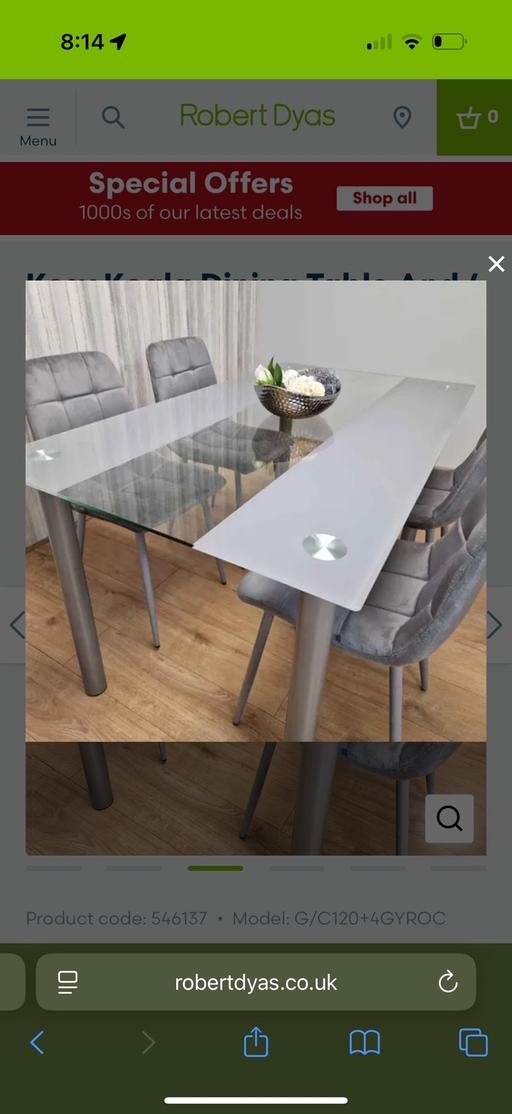 Buy & Sell New Cross South East London - Photos for Glass dining table + 4 faux leather chairs
