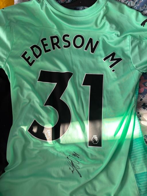 Buy & Sell Chorlton Cum Hardy Manchester - Photos for signed ederson training shirt