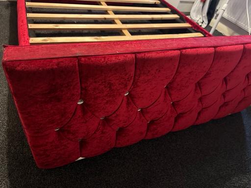 Buy & Sell Denholme Bradford - Photos for Red velvet double bed frame