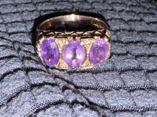 Buy & Sell Vauxhall Birmingham - Photos for Beautiful Amethyst Ring 9ct Gold Sz R