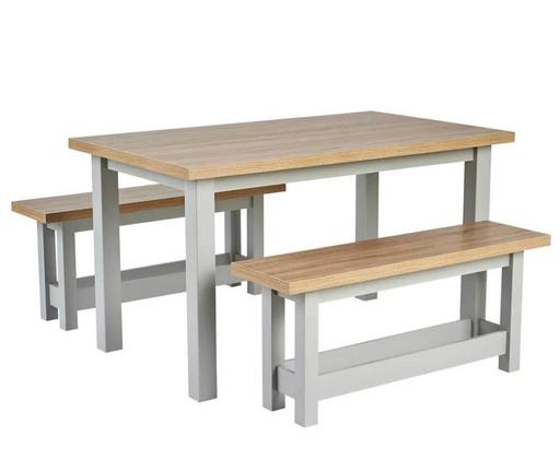 Buy & Sell Whitechapel East London - Photos for Dining Table Oak style and grey 120x80cm