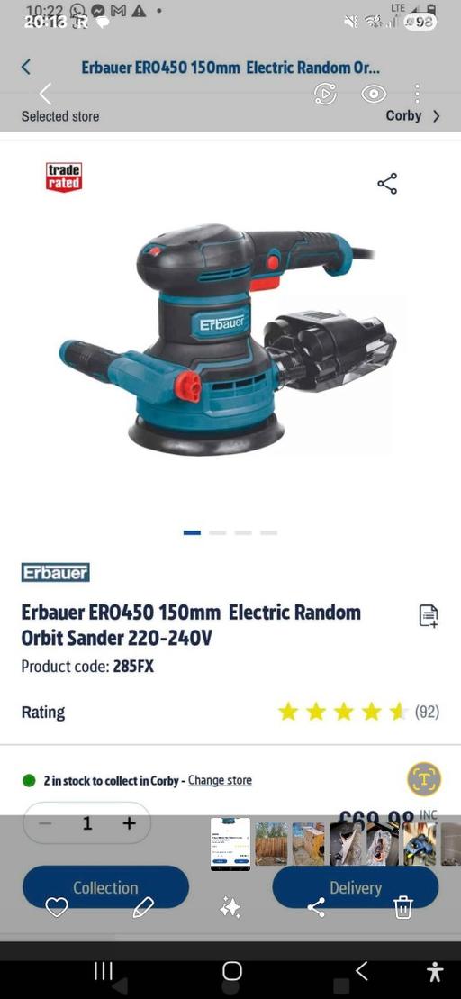 Buy & Sell Stanion North Northamptonshire - Photos for 150mm random orbit sander