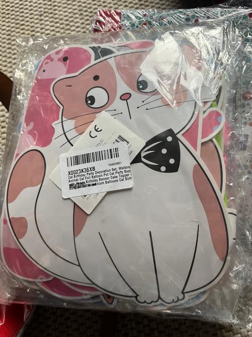 Buy & Sell Wednesfield Wolverhampton - Photos for New huge cat party bundle foil balloon banner