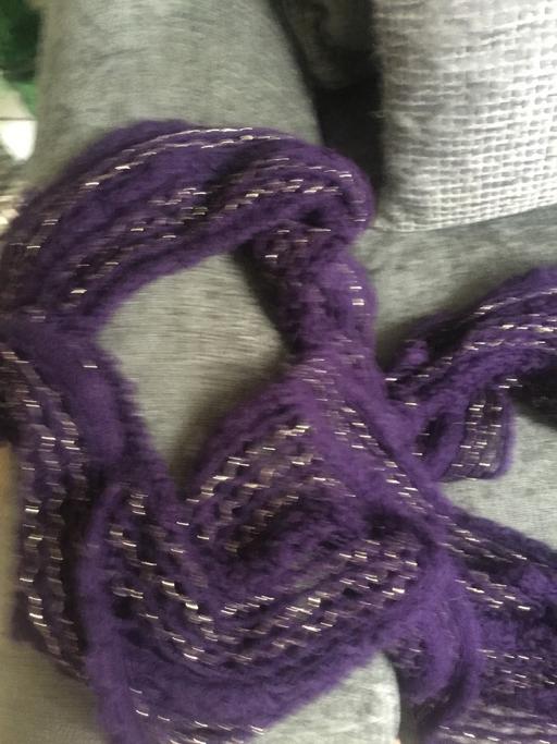 Buy & Sell Willenhall Walsall - Photos for Purple scarf with silver thread