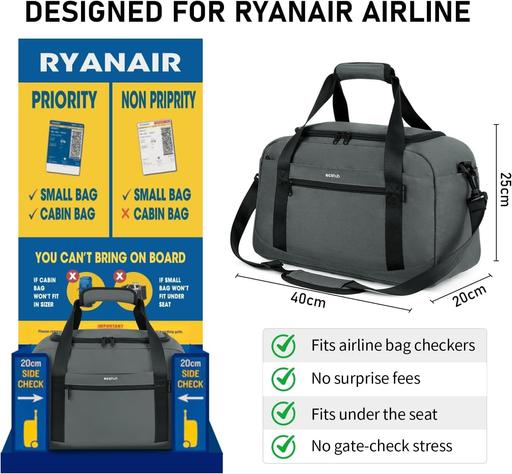 Buy & Sell Kimberworth Rotherham - Photos for ECOHUB Grey Cabin holdall Bag 40x20x25