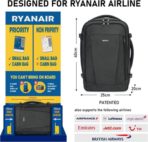 Buy & Sell Kimberworth Rotherham - Photos for Grey Ryanair Travel Backpack 40x20x25