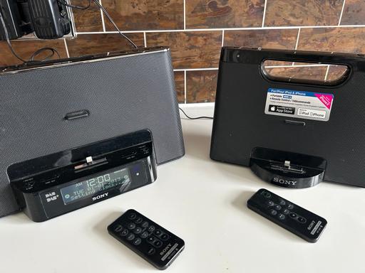 Buy & Sell Princes Risborough Buckinghamshire - Photos for Two Sony iPhone Dock Speaker &remote controls