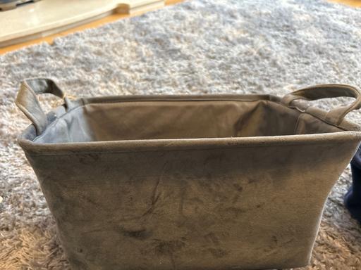 Buy & Sell Dovecot Knowsley - Photos for Velvet feel storage basket. Grey. New