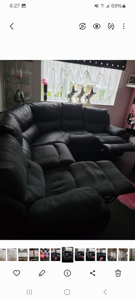 Buy & Sell Carshalton Sutton - Photos for Black settee with end recliners