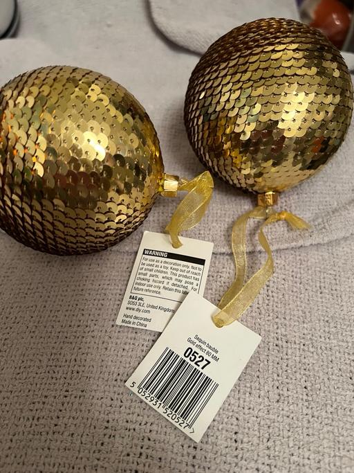 Buy & Sell Hetton-Le-Hole Sunderland - Photos for Sequin Baubles From B&Q ( New )