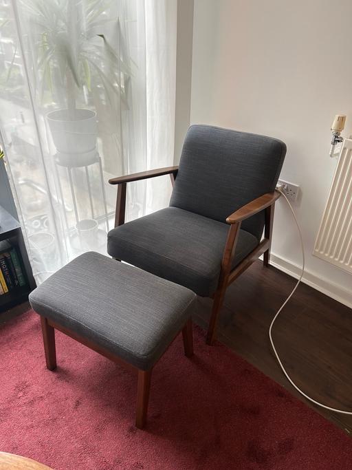 Buy & Sell Old Ford East London - Photos for Chair and ottoman - IKEA Ekenaset