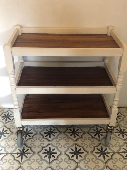 Buy & Sell Mitcham Junction Sutton - Photos for Vintage 60s wooden 3 tier trolley castor