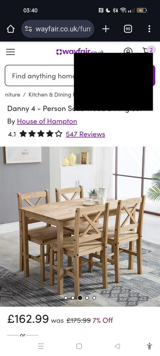 Buy & Sell Watford Three Rivers - Photos for Dining table and 4 chairs