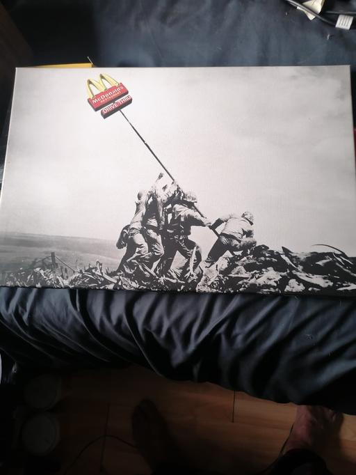 Buy & Sell Walsall West Midlands - Photos for BANKSY WALL ART CANVAS COPY