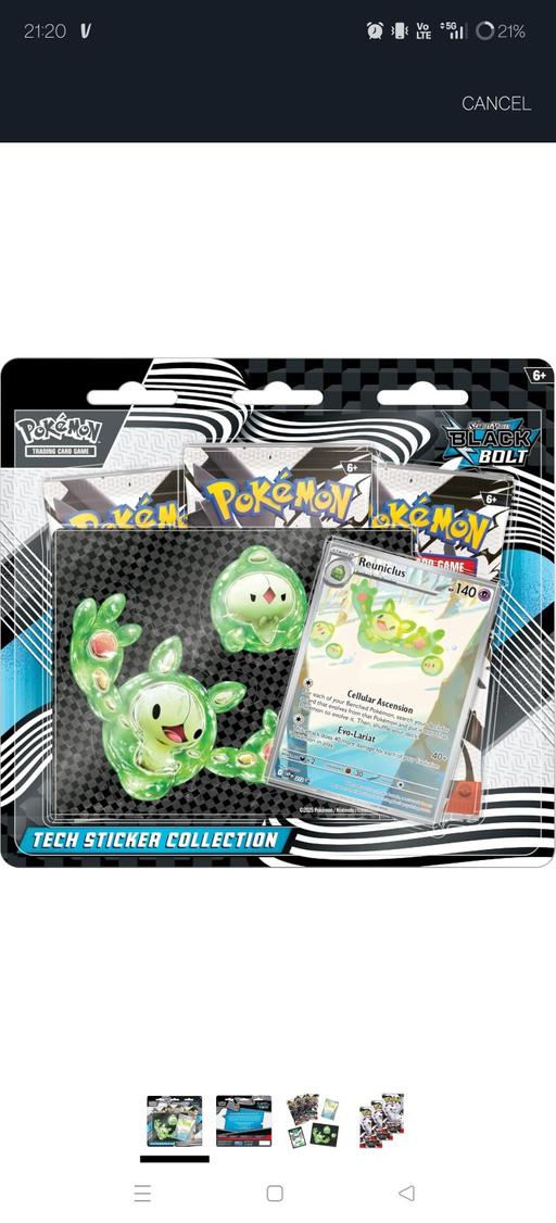 Buy & Sell Cambridge Heath East London - Photos for Pokémon TCG S&V 10.5-Black Bolt sticker coll.