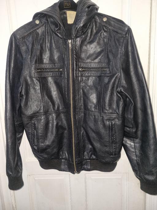 Buy & Sell Stirchley Birmingham - Photos for Top 1990s Genuine Leather Hooded Jacket L