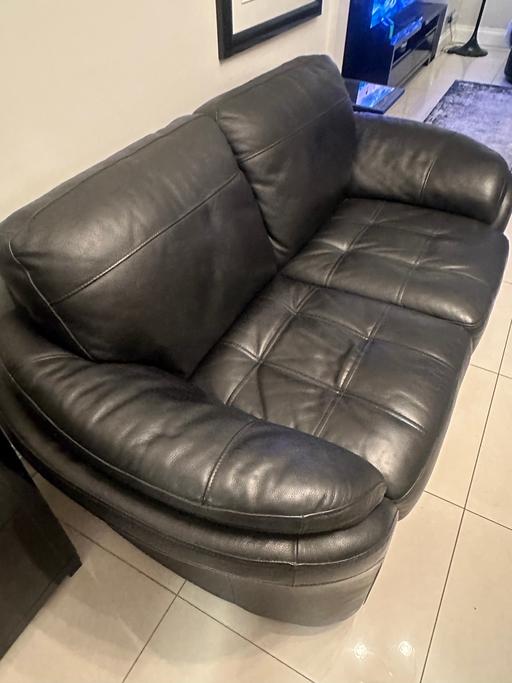 Buy & Sell Hornchurch Havering - Photos for Sofa (Two seater black leather)