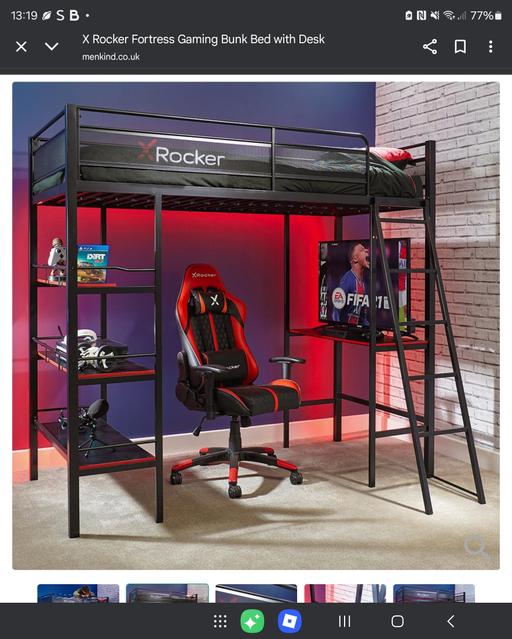 Buy & Sell Goodmayes East London - Photos for X Rocker fortress gaming bunk bed with desk
