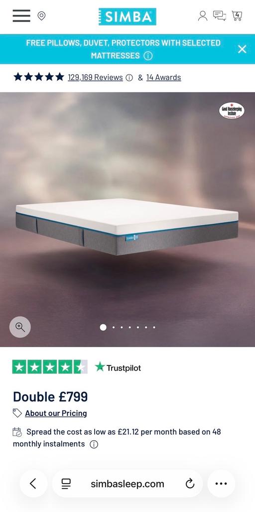 Buy & Sell Stephenson Quarter Newcastle upon Tyne - Photos for Simba Hybrid Double Mattress (2025 model)