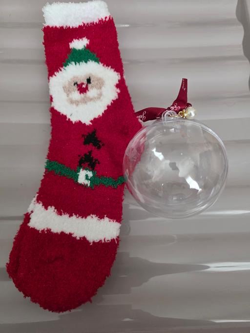 Buy & Sell Blackpool Town Centre Blackpool - Photos for Fluffy Santa socks in plastic bauble NEW