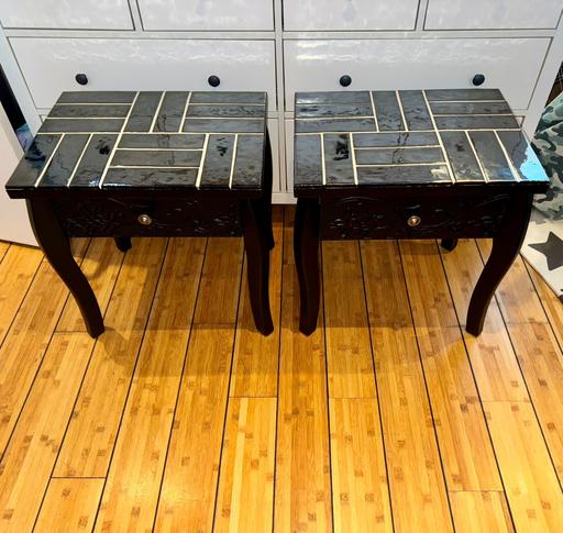 Buy & Sell Allerton Liverpool - Photos for 2 x tiled black side tabled