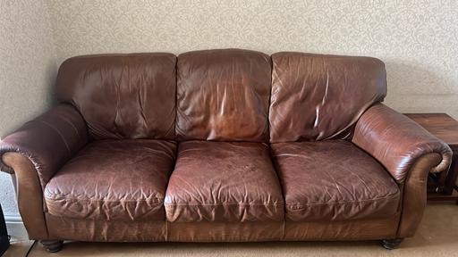 Buy & Sell Belle Vale Liverpool - Photos for Brown leather sofa