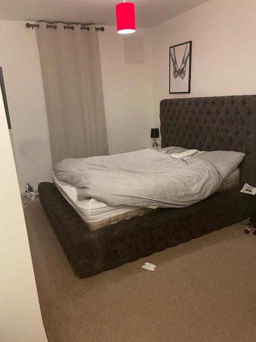 Buy & Sell Dartford Town Centre Dartford - Photos for King size Grey plush bed frame