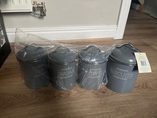 Buy & Sell Conisbrough Doncaster - Photos for Like new grey set tea coffee sugar biscuits
