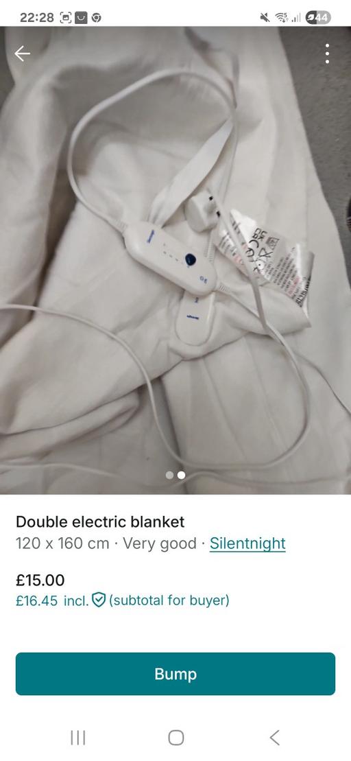 Buy & Sell Barbeck North Yorkshire - Photos for double electric blanket