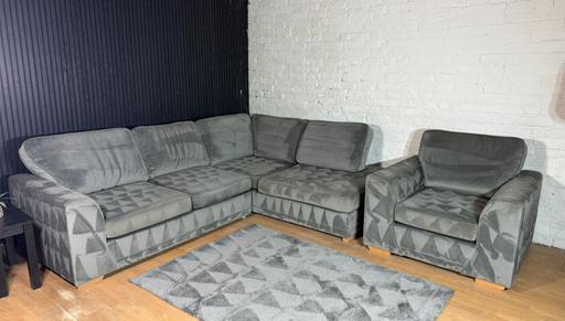 Buy & Sell Irlams O`Th`Height Salford - Photos for HIGH STREET Orka Grey Velvet Corner Sofa
