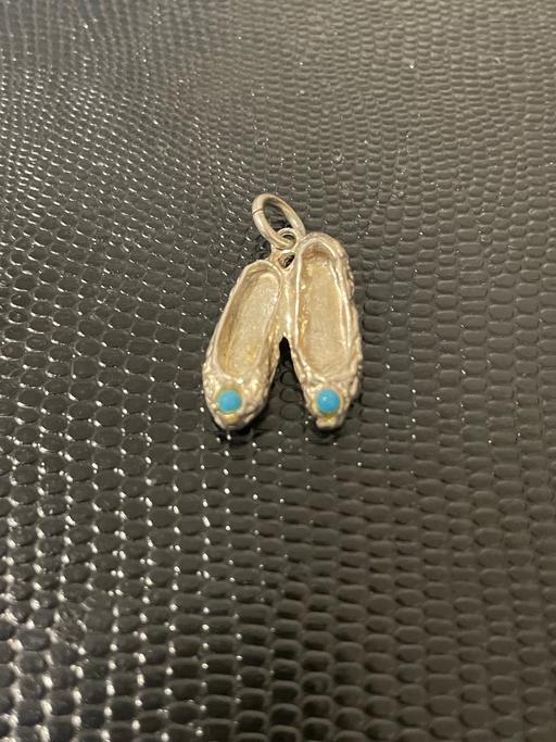 Buy & Sell Cann Hall East London - Photos for Silver turquoise Bally shoes pendant