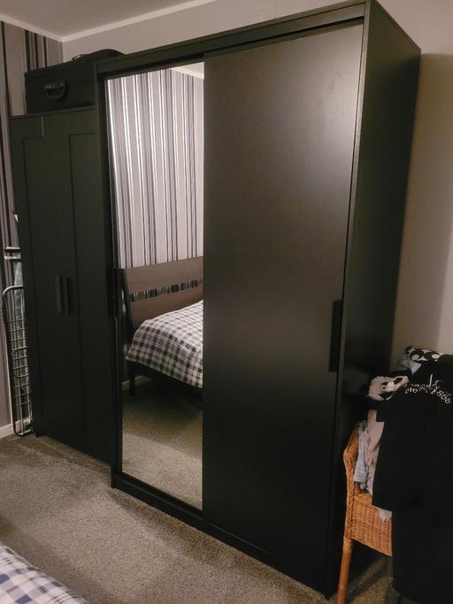 Buy & Sell Walsall Town Centre Walsall - Photos for IKEA wardrobe for sale, brown-black with slid