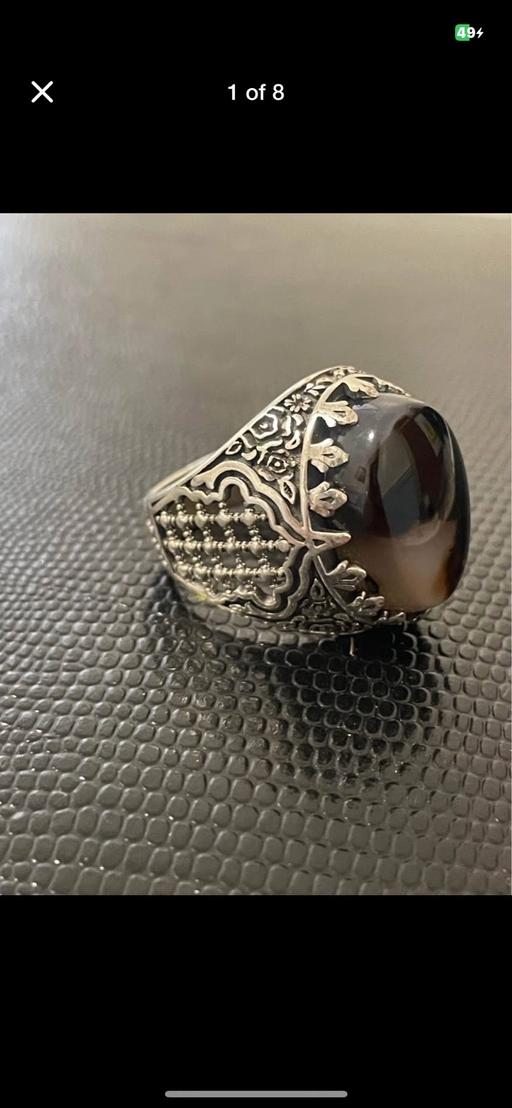 Buy & Sell - Photos for Yemeni agate silver ring