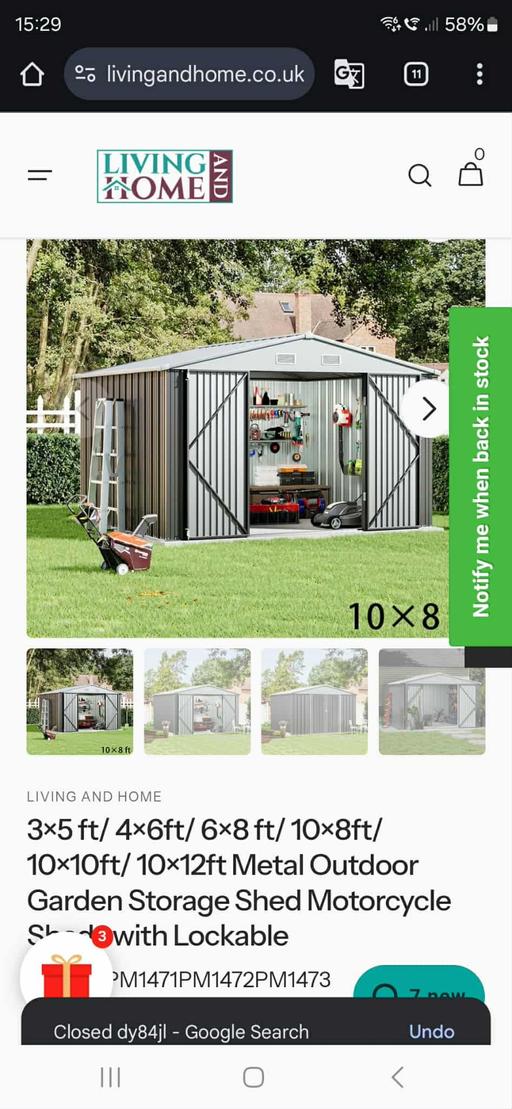 Buy & Sell Hurst Green Dudley - Photos for 10x8ft Metal Outdoor Garden Storage Shed