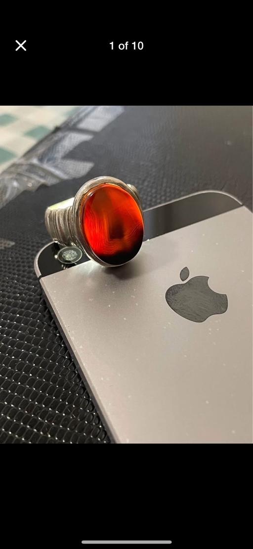 Buy & Sell Upper Edmonton North London - Photos for Dark red Yemeni agate/aqeeq ring