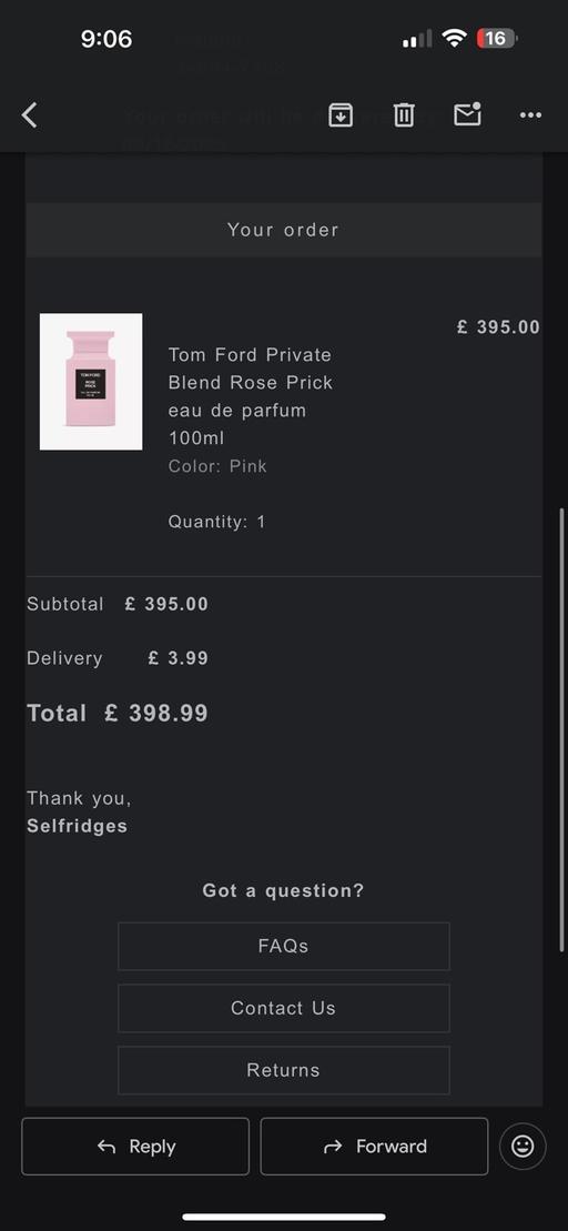 Buy & Sell Bromley by Bow East London - Photos for Tom ford rose prick eau de parfum