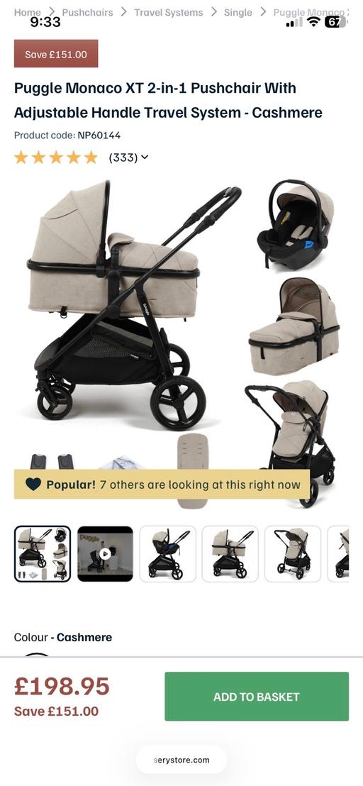 Buy & Sell Kidderminster Wyre Forest - Photos for Babylo Origin 2 in 1 travel system