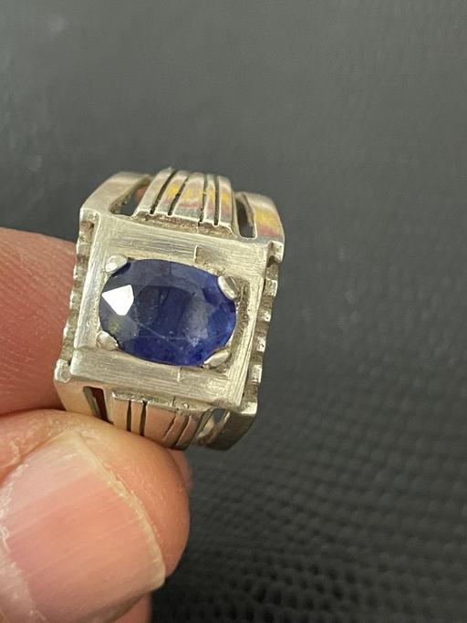 Buy & Sell Enfield Wash Enfield - Photos for Bleu sapphire/ Neelam silver ring