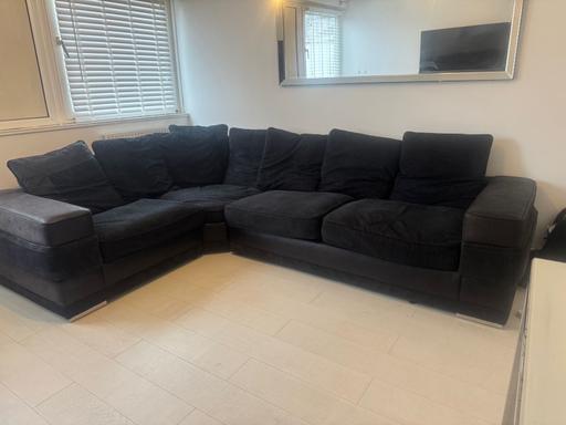 Buy & Sell Kingsbury North West London - Photos for FREE Black Corner Sofa