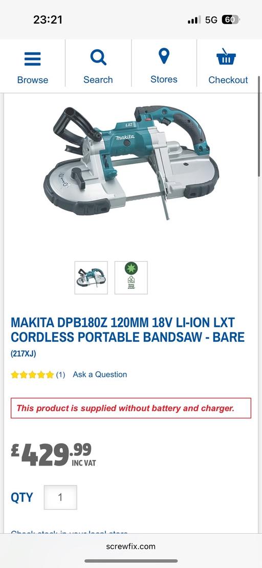 Buy & Sell Brunswick Business Park Liverpool - Photos for Makita bandsaw cordless DPB180Z
