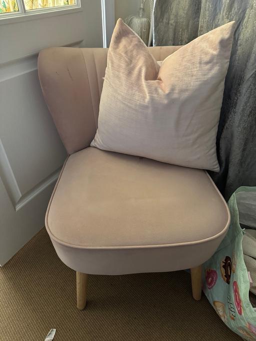 Buy & Sell West Chiltington Horsham - Photos for Pink velour chair