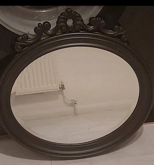 Buy & Sell Byrness Village Northumberland - Photos for Elegant Oval Wall Mirror with Brown 42cm dia