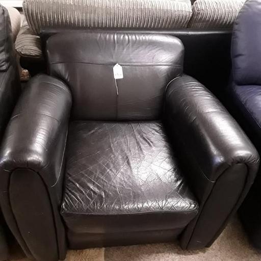 Buy & Sell Saint Pauls Trading Estate Tameside - Photos for Black real leather armchair