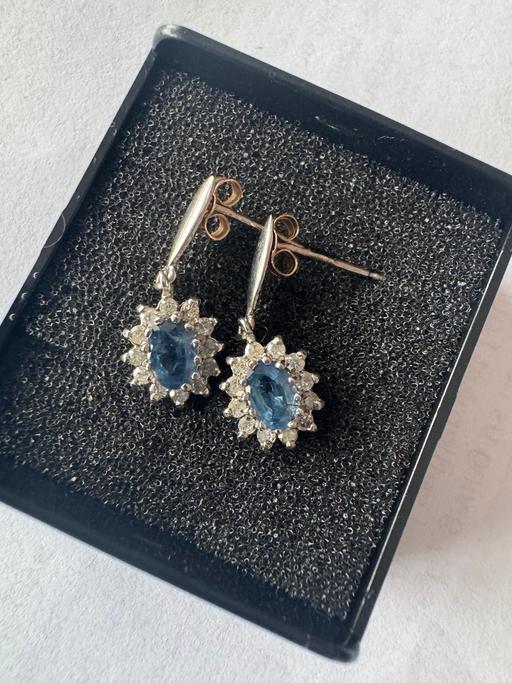 Buy & Sell Cippenham Slough - Photos for Blue sapphire and diamond Earrings