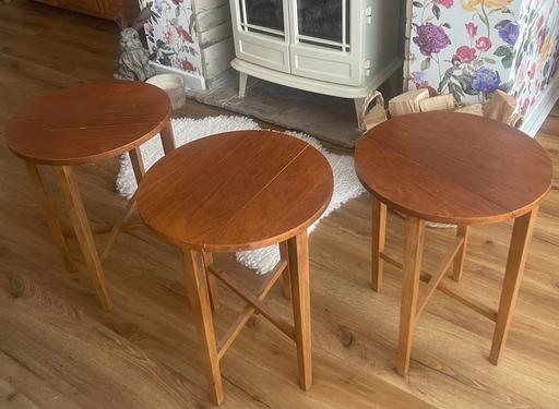 Buy & Sell Leigh Sports Village Wigan - Photos for Set of 3 round vintage Paul Hundevad tables