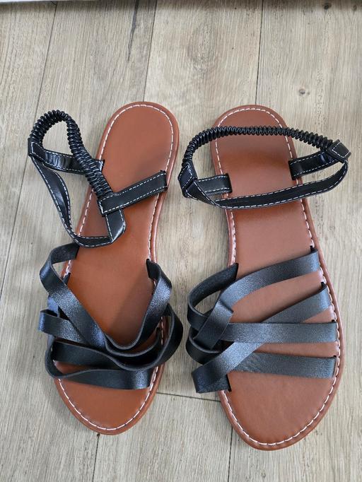 Buy & Sell Rowley Regis Sandwell - Photos for ladies black flat sandals- uk7 - new