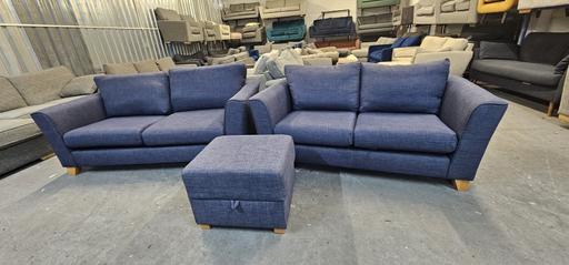 Buy & Sell Wolverhampton City Centre Wolverhampton - Photos for Sofology Navy 2 Seater, 3 Seatet + Footstool